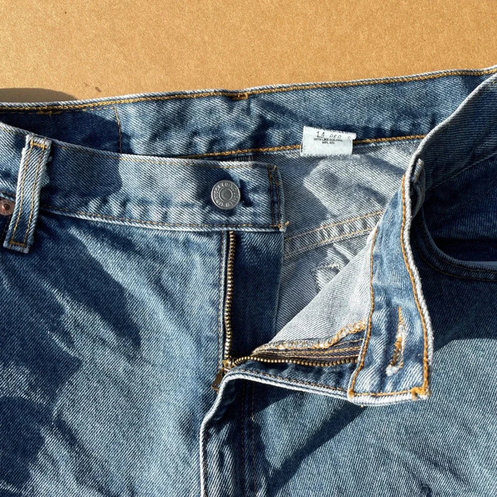 Vintage Levi's 550 Relaxed Tapered Jeans Women 14 Blue Casual High Rise Denim 90